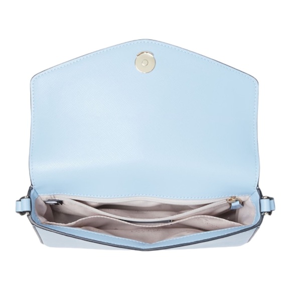 Kate Spade Sadie Envelope Celeste Blue Leather Crossbody - Picture 3 of 4